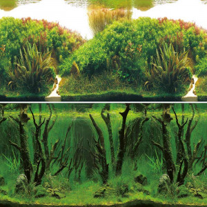 Фон "Зеленые холмы/Подводный лес", 0,3*15м