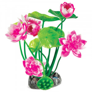 Растение "Нимфея", зеленое/розовое, 200мм