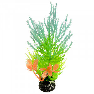 Растение светящееся "Композиция", бирюзовое/зеленое/оранжевое, 120мм